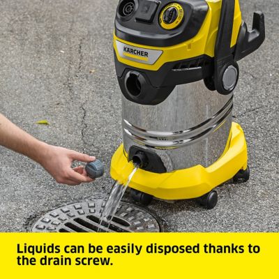 Image showing 8 th Karcher Shop Vacuum WD 6 P S, 7.9 gal, 6.2 Peak HP, 37 ft. Reach, Heavy Duty, Blower Function, Crevice Tool, Floor Nozzle