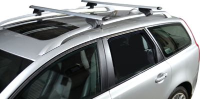 Image showing  Airflow2 65 in. Aluminum Aero Cross Rail System - 165lb Capacity - Roof Rack - Raised Side Rails - Silver, MPG217