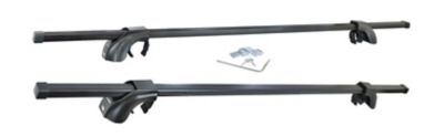 Malone Steeltop 50 in. Cross Rail System - Roof Rack - Square Bar - Raised Side Rails - Black, MPG201