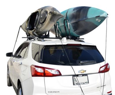 Image showing  SteelTop 50 in. Steel Square Cross Rail System, 165 lb. Capacity, Roof Rack, Raised Side Rails, Black