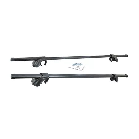 Malone 165 lb Capacity SteelTop 58 in Square Steel Kayak Cross Rail System with Raised Side Rails Black Kayak & Canoe Carriers