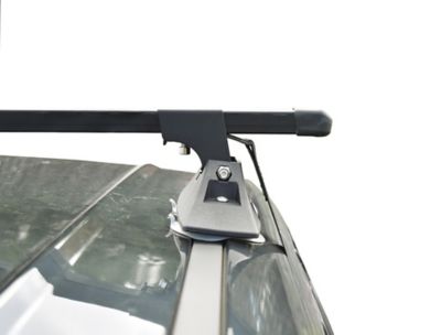 Image showing  135 lb. Capacity Versarail 50 in. Steel Square Cross Rail System Kayak Roof Rack, Bare Roof, Black