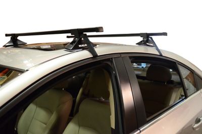 Image showing  135 lb. Capacity Versarail 58 in. Steel Square Cross Rail System Kayak Roof Rack, Bare Roof, Black