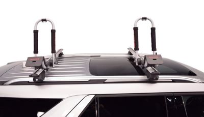 Image showing  75 lb. Capacity Downloader Folding J-Style Kayak Carrier with Boarding Ramp, Black