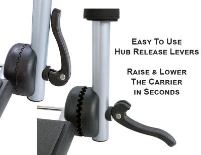 Image showing  75 lb. Capacity Downloader Folding J-Style Kayak Carrier with Boarding Ramp, Black