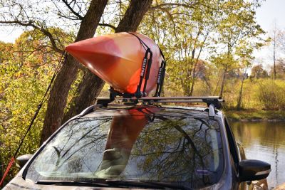 Image showing  75 lb. Capacity Foldaway Folding J-Style Kayak Carrier, Black