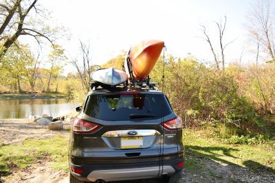 Image showing 5 th Malone 75 lb. Capacity Foldaway Folding J-Style Kayak Carrier, Black