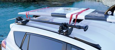 Image showing  Paddle Carrier for Roof Rack or Trailer - up to 4 Paddles Capacity - Watersport Accessory - Black, MPG121