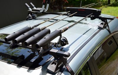 Image showing  Striper-4 Fishing Rod Carrier for Roof Rack or Trailer - up to 4 Rods & Reels - Black, MPG126