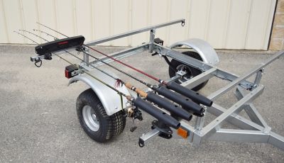 Image showing  Striper-4 Fishing Rod Carrier for Roof Rack or Trailer - up to 4 Rods & Reels - Black, MPG126