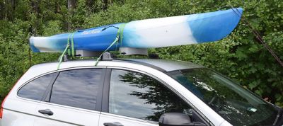 Image showing  55 lb. Capacity Standard Kayak Foam Blocks and Tie Downs Kit, Bare Roof or Cross Bar Compatible, Grey