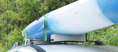 Image showing  55 lb. Capacity Standard Kayak Foam Blocks and Tie Downs Kit, Bare Roof or Cross Bar Compatible, Grey