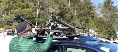 Image showing  SlopeSide Sliding Ski Carrier - 5 sets of Skis or 4 Snowboards Capacity - MPG603