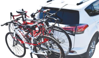 Image showing  3-Bike Strap Carrier Hanger, Trunk Mount, Folding Arms