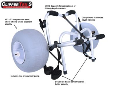Image showing  ClipperTRX-S Deluxe Kayak/Canoe Cart, Balloon Tires, 200 lb. Capacity