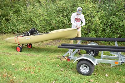 Image showing 6 th Malone 250 lb. Capacity Widetrak Atb Large Kayak/Canoe Cart with Airless Tires, Bunks