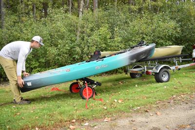 Image showing 8 th Malone 250 lb. Capacity Widetrak Atb Large Kayak/Canoe Cart with Airless Tires, Bunks