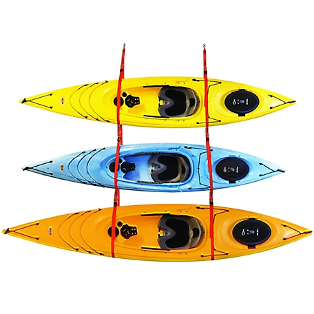 Malone SlingThree Triple Kayak Storage System - Ceiling Mount - 135lbs, MPG342