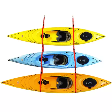 Malone SlingThree Triple Kayak Storage System - Ceiling Mount - 135 lbs MPG342 Kayak & Canoe Carriers