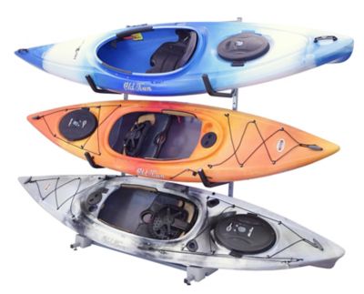 Image showing  250 lb. Capacity Freestanding 3-Kayak Rack Storage System