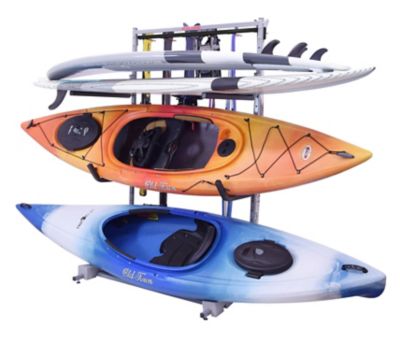 Image showing  FS Rack Storage System - 2 Kayak, 2 Sup, 6 Ski - Free Standing - 250lbs, MPG387
