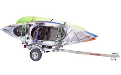 Image showing  400 lb. Capacity EcoLight 4-Kayak Trailer Package, 1 Stacker and 4 Sets of Foam Blocks