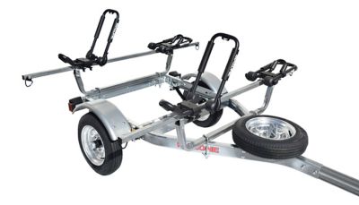 Image showing  800 lb. Capacity Microsport 2-Kayak Trailer Package with J Style Racks and Spare Tire