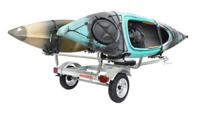 Image showing  800 lb. Capacity Microsport 2-Kayak Trailer Package with J Style Racks and Spare Tire