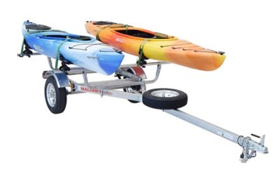 Image showing  Microsport Trailer Package - 2 Kayaks - 2 Saddle Style Racks - Spare Tire, MPG461GU