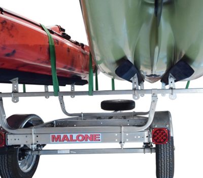 Image showing  800 lb. Capacity Microsport 2-Kayak Trailer Package with 2 sets of Bunks and Spare Tire