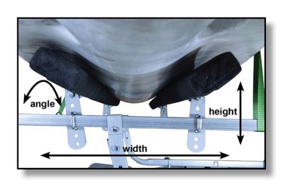 Image showing  800 lb. Capacity Microsport 2-Kayak Trailer Package with 2 sets of Bunks and Spare Tire