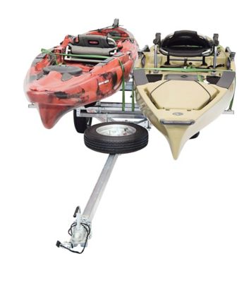 Image showing  800 lb. Capacity Microsport Low Bed 2-Kayak Trailer Package with 2 Sets of Bunks and Spare Tire