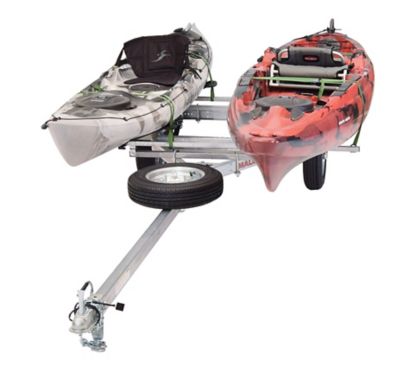 Image showing  800 lb. Capacity Microsport Low Bed 2-Kayak Trailer Package with 2 Saddle Style Racks and Spare Tire, MPG464-LBM