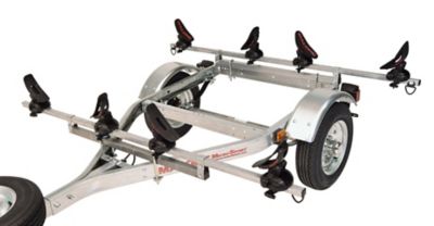 Image showing  800 lb. Capacity Microsport Low Bed 2-Kayak Trailer Package with 2 Saddle Style Racks and Spare Tire, MPG464-LBS