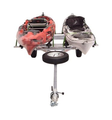 Image showing  800 lb. Capacity Microsport Low Bed 2-Kayak Trailer Package with 2 Saddle Style Racks and Spare Tire, MPG464-LBS