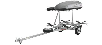 Image showing  Microsport LowBed Trailer Pckg - 2 Kayaks - 2nd Tier - 2 Saddle Racks - Cargo Box - Rod Tube - Spare Tire, MPG464-LBTM