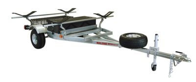Malone Megasport Trailer Pckg - 2 Kayaks - Spare Tire - 2 Sets Saddle Style Racks - Storage Basket - Drawer, MPG550-M
