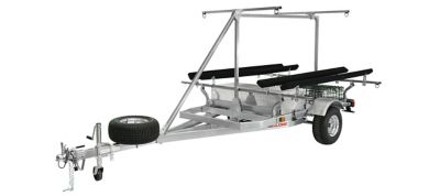 Image showing  Megasport Kayak Trailer Pckg - 2 Kayaks - Spare Tire - 2nd Tier - 2 Sets Bunks - Storage Basket - Drawer, MPG550-TH