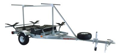 Malone Megasport Trailer Pckg - 2 Kayaks - Spare Tire - 2nd Tier - 2 Saddle Style Racks - Storage Basket - Drawer, MPG550-TM