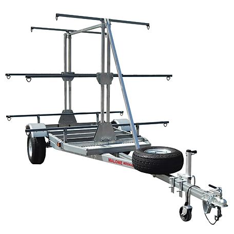 Malone Megasport Outfitter 3 Tier Trailer with Spare Tire - 12 Kayaks - 1000lbs, MPG550-O