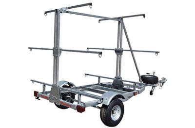 Image showing  1,000 lb. Capacity Megasport Outfitter 3-Tier 12-Kayak Trailer with Spare Tire