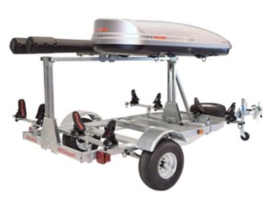 Image showing  Megasport Lowbed Trlr - 2nd Tier - Spare Tire - 2 Saddle Style Racks - Cargo Box - 2 Rod Tubes, MPG550-LBS