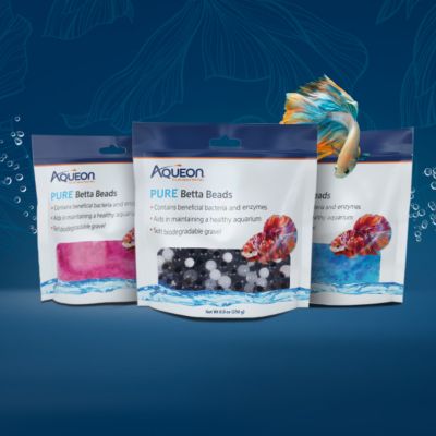 Image showing 5 th Aqueon Pure Betta Beads, Purple, 12 oz.