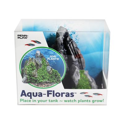 Image showing 6 th Penn-Plax Aqua-Flora Aquarium Living Resin Decoration for Freshwater Fish, Rock Range