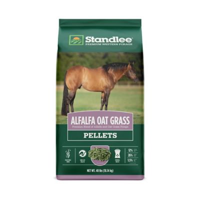 Standlee Premium Western Forage Premium Alfalfa Oat Grass Hay Pellet Horse Feed, 40 lb.