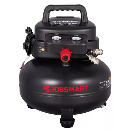 JobSmart 1.0 HP 6 gal Portable Air Compressor for Pancakes Portable Air Compressors