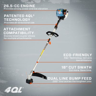 Image showing 13 th Senix 17.7 in. 26.5cc Straight Shaft Gas String Trimmer with 4-Cycle Engine