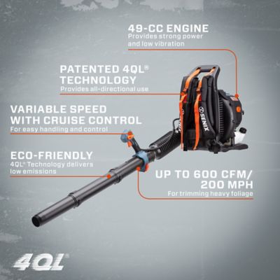 Image showing  200 MPH/600 CFM 49cc Gas Backpack Leaf Blower