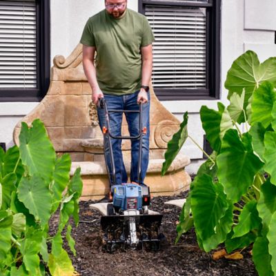 Image showing  15 in. 6-Tine Gas-Powered 46cc 4-Cycle Tiller Cultivator, 8 in. Tilling Depth