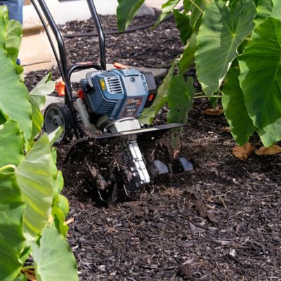 Image showing 9 th Senix 15 in. 6-Tine Gas-Powered 46cc 4-Cycle Tiller Cultivator, 8 in. Tilling Depth